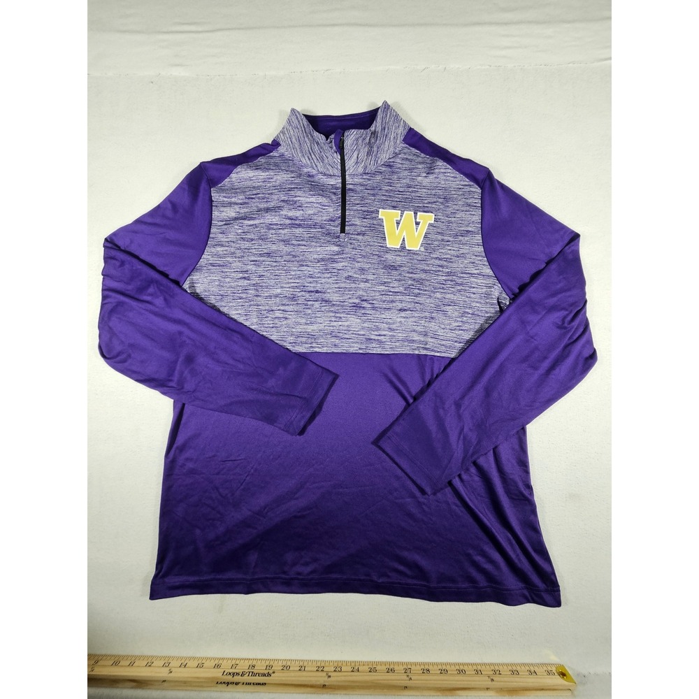 Captivating Washington Huskies Mens‎ XL Quarter Zip Pullover Purple W277 NEW